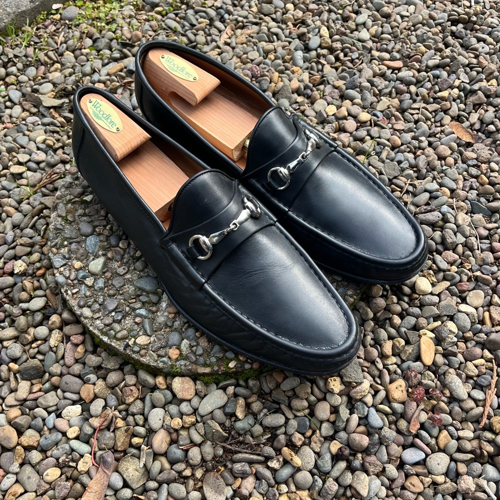 Allen Edmonds Verona Black Leather Bit Loafers - 12D